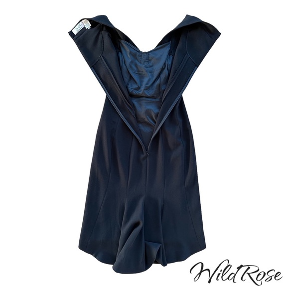 BYRON LARS Black Salsa Fishtail Designer Dress SZ 8 - Picture 6 of 10